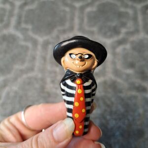 VINTAGE MCDONALDS CORP HAMBURGLAR PEN TOPPER NECKLACE TOY 1980 HONG KONG RARE